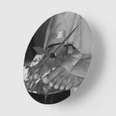 Sathya Sai Baba Lotus Feet Clock Ronde Klok (Hoek)