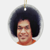 Sathya Sai Baba Ornament Decor Round (Links)