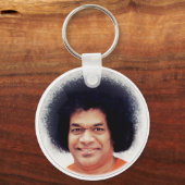 Sathya Sai Baba Portret op Keychaine Sleutelhanger (Voorkant)