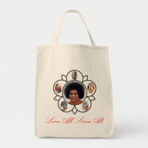 Sathya Sai Baba Portret op Organic Cotton Bag Tote Bag