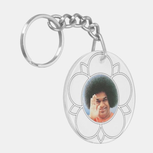 Sathya Sai Baba Sleutelhanger, dubbele zijde Sleutelhanger (Voorkant Links)