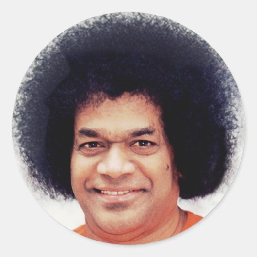 Sathya Sai Baba Sticker rond (Voorkant)