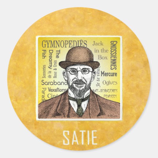 Satie Ronde Sticker (Voorkant)