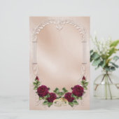 Satijn bruiloft 2 briefpapier (Staand voorkant)