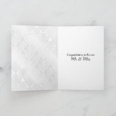 Satijn Damast religieuze bruiloft Kaart (Binnen)