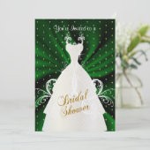 Satijn Donkergroen & Goud Kruispatroon | Douche Kaart (Staand voorkant)