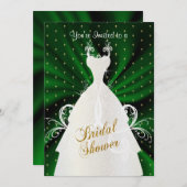 Satijn Donkergroen & Goud Kruispatroon | Douche Kaart (Voorkant / Achterkant)