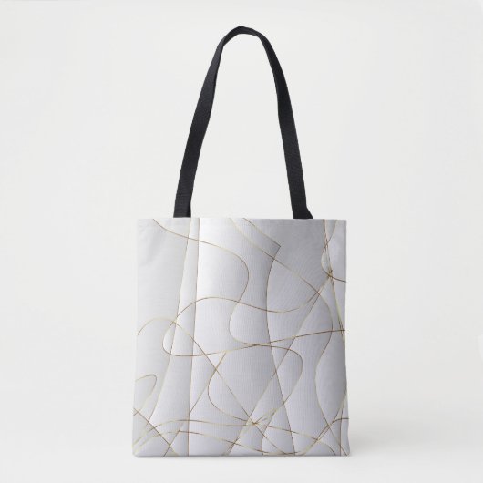 Satijn en gouden lijnen tote bag (Voorkant)