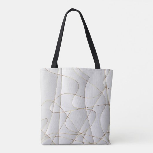 Satijn en gouden lijnen tote bag (Achterkant)
