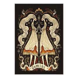 Satijn fotopapier Gemini Hemelse Dierenriem Foto Afdruk