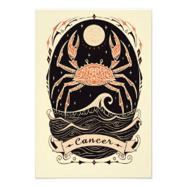 Satijn fotopapier Kanker Hemelse Dierenriem Foto Afdruk