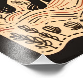 Satijn fotopapier Leo Celestial Zodiac Foto Afdruk (Hoek)