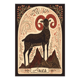 Satijn fotopapier Ram Hemelse Dierenriem Foto Afdruk