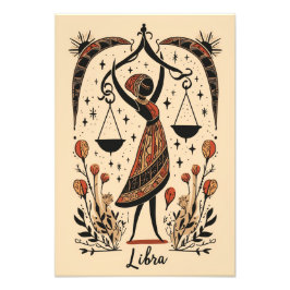 Satijn fotopapier Weegschaal Hemelse Dierenriem Foto Afdruk