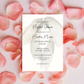 Satijn Ivoor Lint Bow Bruids Douche Uitnodiging