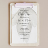 Satijn Ivoor Lint Bow Bruids Douche Uitnodiging
