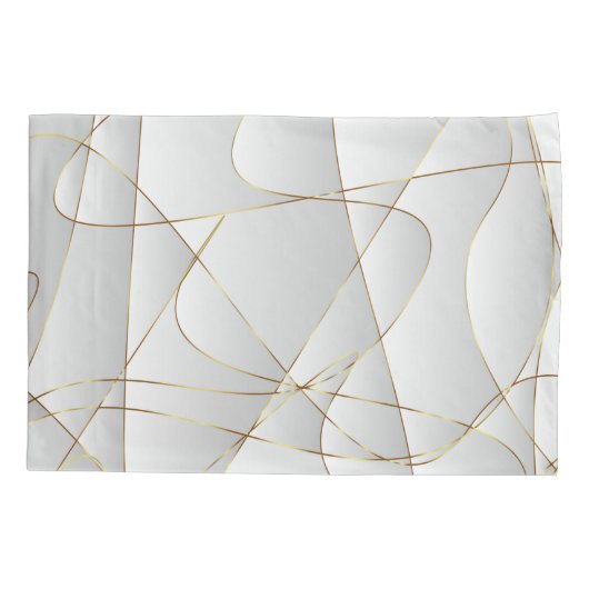 Satijn met gouden lijnen kussensloop (Achterkant)