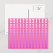 Satijn stippen - roze en orchidee briefkaart (Voorkant / Achterkant)