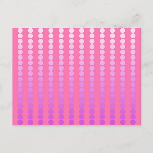 Satijn stippen - roze en orchidee briefkaart (Voorkant)