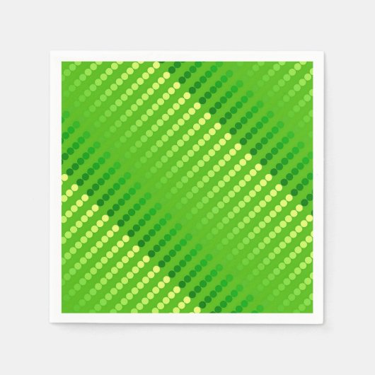 Satijn stippen - tinten lichtgroen servetten (Voorkant)