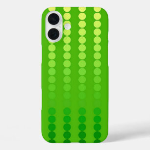 Satijn stippen - tinten limoengroen iPhone 16 plus hoesje