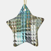 Satijnen quilt keramisch ornament (Links)