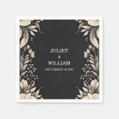 Satijnstof Fluweel Kant Linnen Papier Bruiloft Servet (Voorkant)