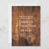 Satin and Horse Bit Western Wedding Save the Date Kaart (Achterkant)