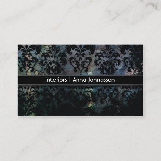 Satin Damask ・ Elegant Visitekaartje (Voorkant)