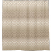 Satin Damask taupe beige bat Douchegordijn (Voorkant)