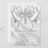 Satin Diamond Cross First Community Invitation Kaart (Voorkant)