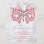 Satin Diamond Cross First Community Invitation Kaart (Voorkant / Achterkant)