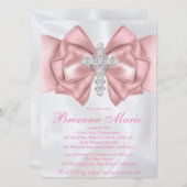 Satin Diamond Cross First Community Invitation Kaart (Voorkant / Achterkant)