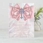 Satin Diamond Cross First Community Invitation Kaart (Staand voorkant)