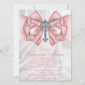 Satin Diamond Cross First Community Invitation Kaart (Voorkant)