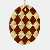 Satin Diamonds uit het midden van de eeuw - goud e Keramisch Ornament (Rechts)