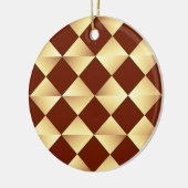 Satin Diamonds uit het midden van de eeuw - goud e Keramisch Ornament (Links)