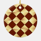 Satin Diamonds uit het midden van de eeuw - goud e Keramisch Ornament (Achterkant)