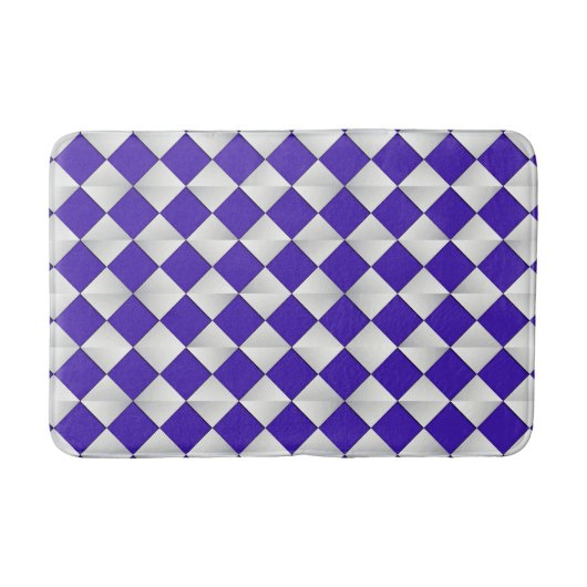 Satin Diamonds uit het midden van de eeuw - kobalt Badmat (Voorkant)