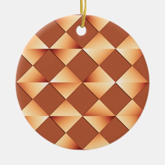 Satin Diamonds uit het midden van de eeuw - koper  Keramisch Ornament (Voorkant)