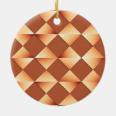 Satin Diamonds uit het midden van de eeuw - koper  Keramisch Ornament (Achterkant)