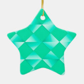 Satin Diamonds uit het midden van de eeuw - roodbl Keramisch Ornament (Achterkant)