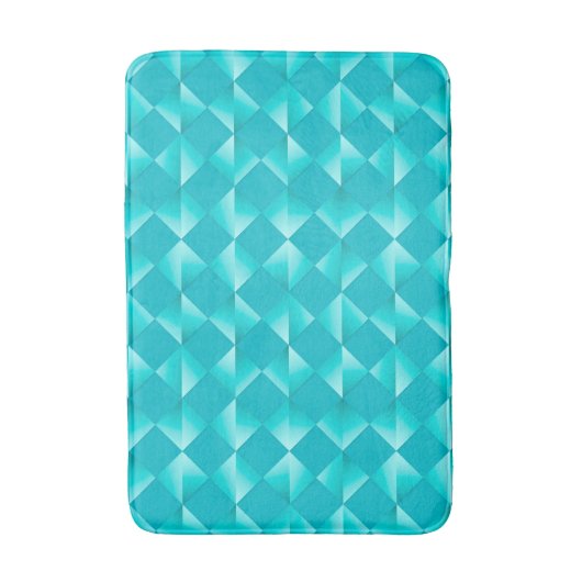 Satin Diamonds uit het midden van de eeuw - turquo Badmat (Voorkant Verticaal)