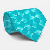 Satin Diamonds uit het midden van de eeuw - turquo Stropdas (Opgerold)