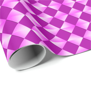 Satin Diamonds uit het midden van de eeuw - violet Cadeaupapier