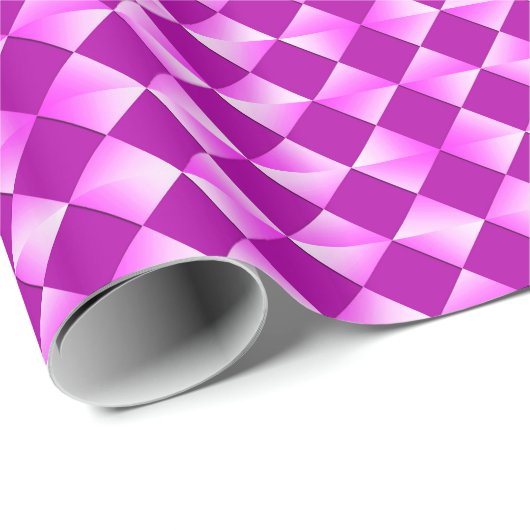 Satin Diamonds uit het midden van de eeuw - violet Cadeaupapier (Rol Hoek)