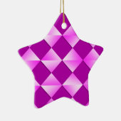 Satin Diamonds uit het midden van de eeuw - violet Keramisch Ornament (Rechts)