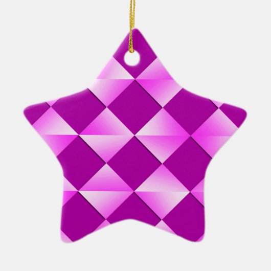Satin Diamonds uit het midden van de eeuw - violet Keramisch Ornament (Voorkant)