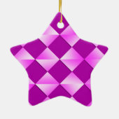 Satin Diamonds uit het midden van de eeuw - violet Keramisch Ornament (Achterkant)