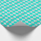 Satin Diamonds uit het midden van de eeuw - zilver Cadeaupapier (Hoek)